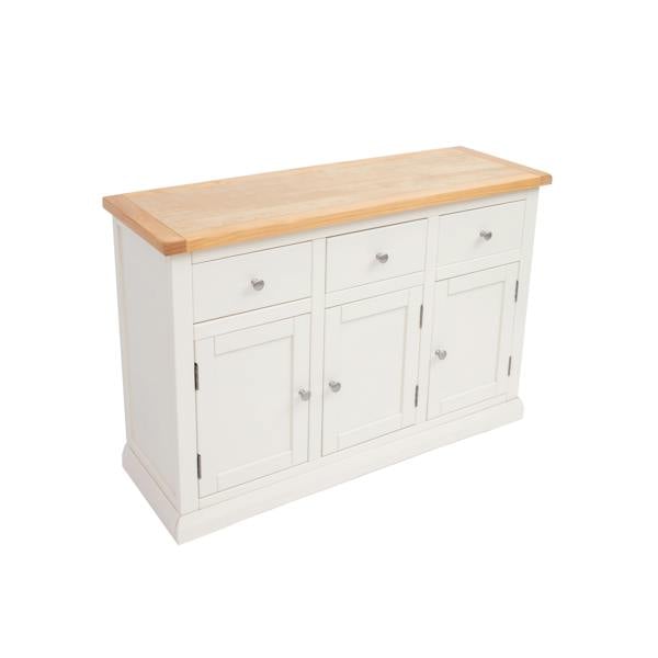 Cabinet Bits Castelli Off White 3 Drawer 3 Door Sideboard Chrome Knob