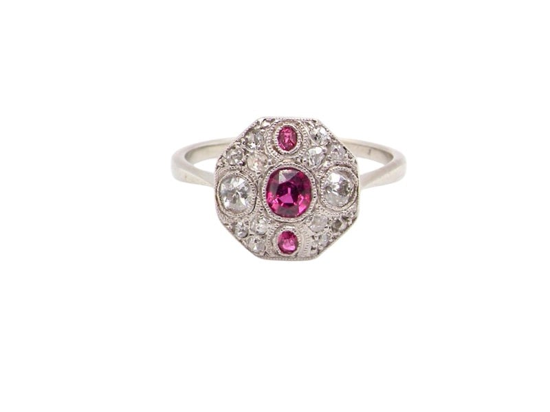 A fine Art Deco Ruby and Diamond ring