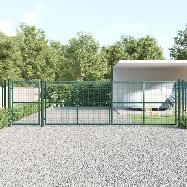 Berkfield Mesh Garden Gate Green 500x175 cm Galvanised Steel