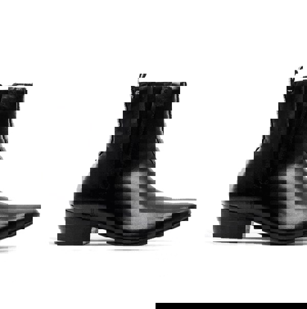 Club Cubano BRUNO Mens Leather Cuban Heel Pointed Boots Black