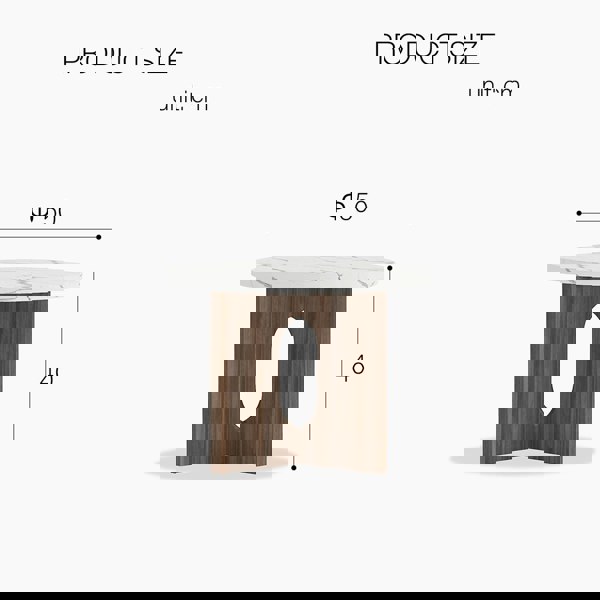 Caravaggio Round Side Table, Marble-Weilai Concept