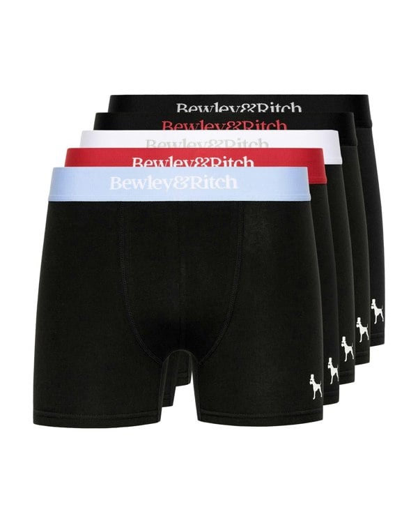 Bewley & Ritch Columba Boxers 5pk Black