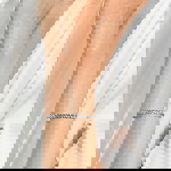 Swarovski Imber Rhodium Plated Black Crystal Tennis Bracelet 5734238