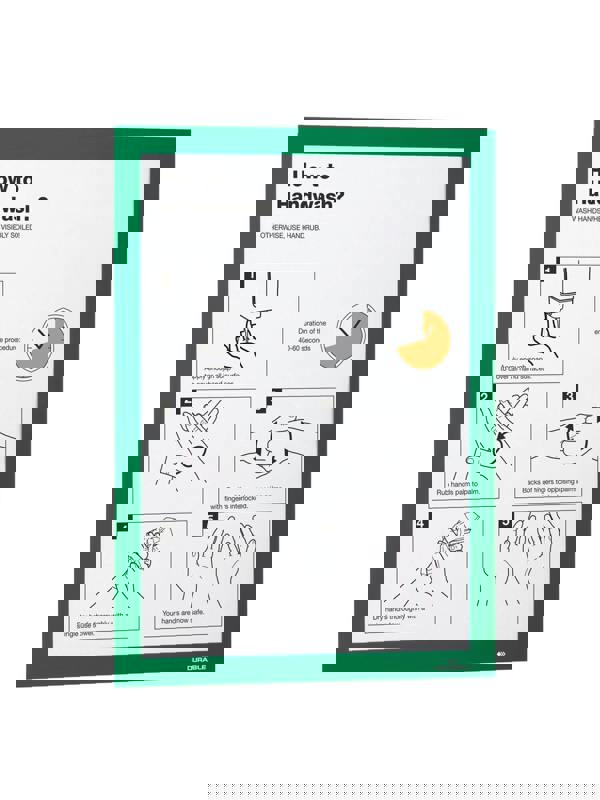 Durable DURAFRAME Self Adhesive Magnetic Signage Frame | 2 Pack | A4 Green