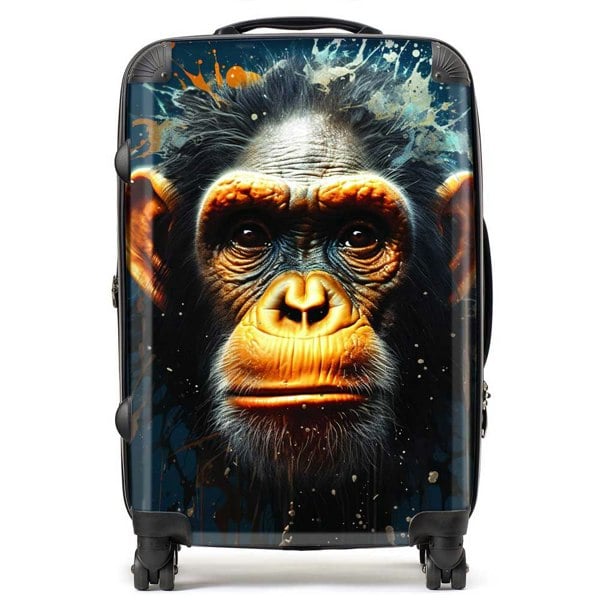 Warren Reed Splashart Realistic Monkey Face Suitcase