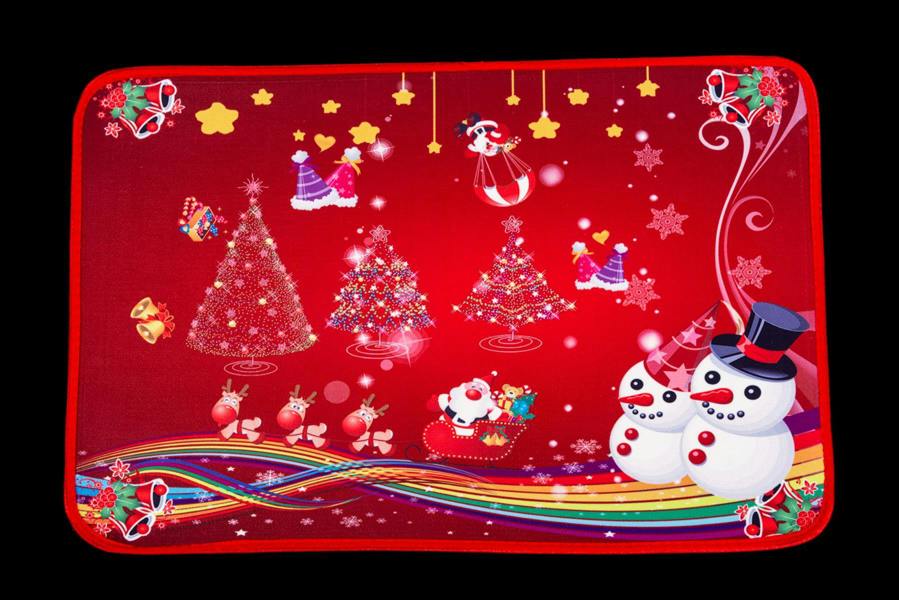 38.5 x 59cm Christmas Doormat with Soft Non-Slip Backing for Indoor and Outdoor Entrances image 1