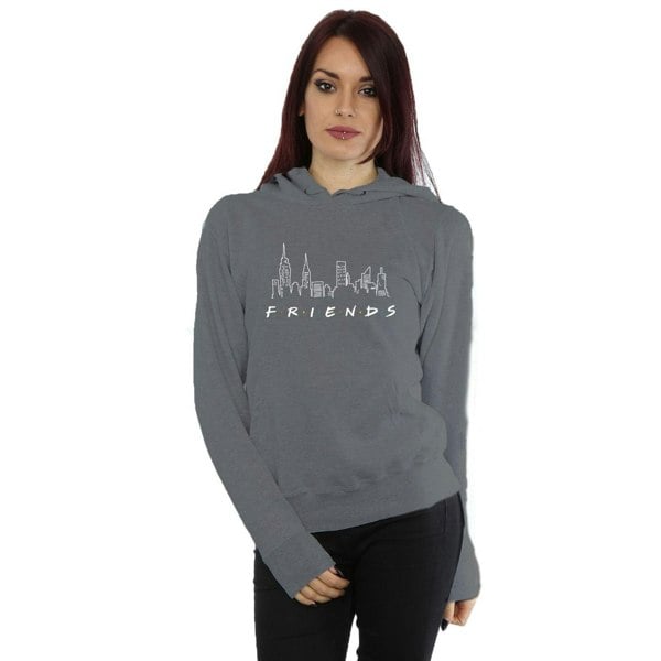 Friends Womens/Ladies Skyline Logo Hoodie - Dark Heather Grey