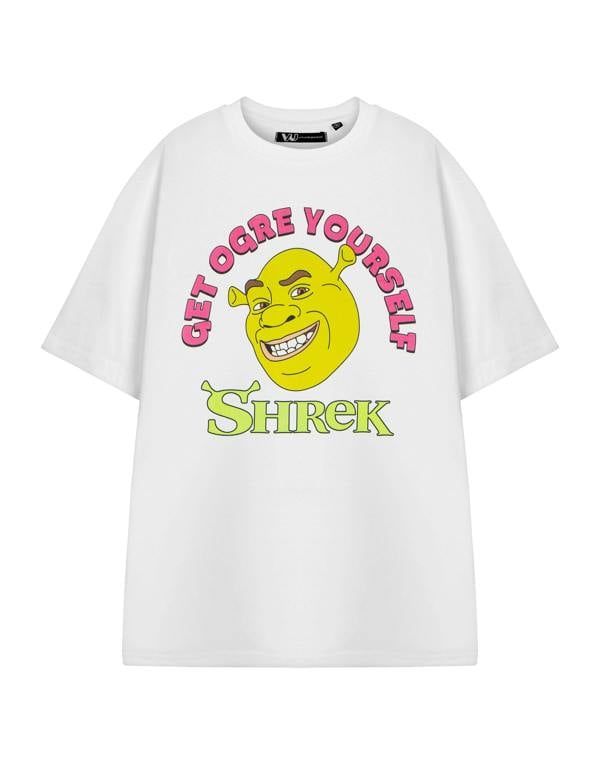 Shrek Unisex White Get Ogre Yourself Short Sleeved T-Shirt