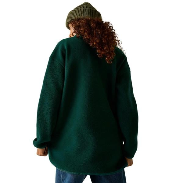 Regatta Womens/Ladies Frankie Borg Half Zip Longline Fleece Top - Deep Pine - 