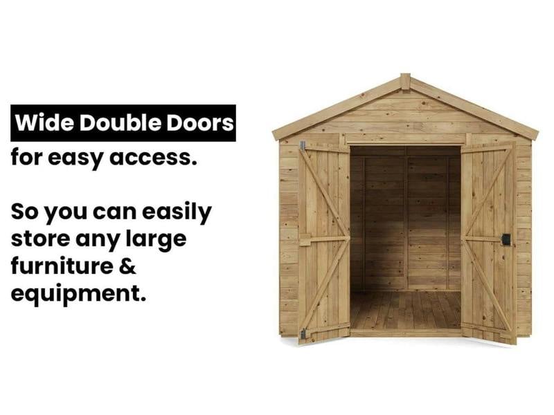 Dunster House Overlord Modular Apex Shed W8' x D14' / W2.4m x D4.2m