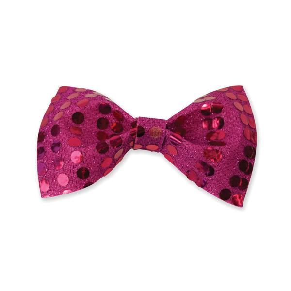 Bristol Novelty Sequin Bow Tie - Pink - 