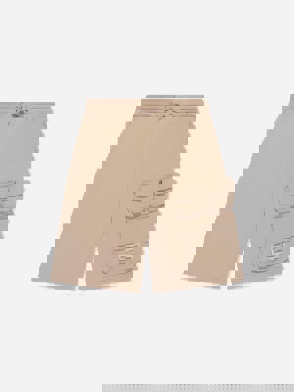 Fendi Kids Fendi Boys Baguette Pocket Cargo Shorts in Beige