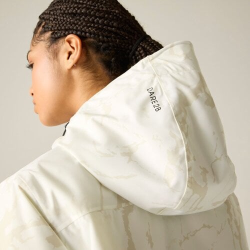 Dare 2B Womens/Ladies Snowline Cracked Effect Ski Jacket - Light Ice