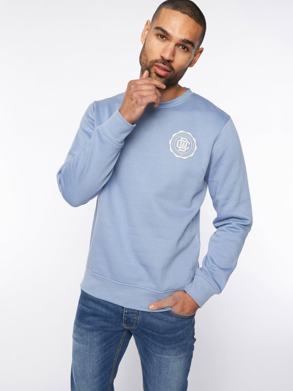 Duck and Cover Keyaan Crew Sweat Blue