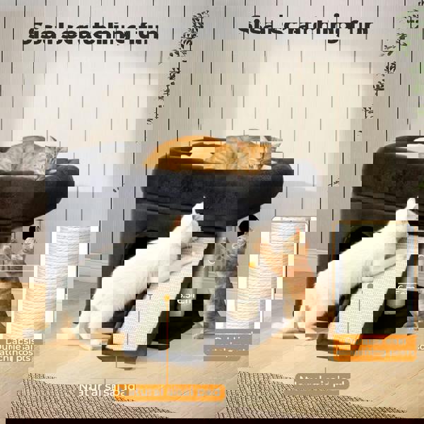 Skylos Cat Tree Tower Big Perch Bed Spacious Condo with Sisal Scratching Post