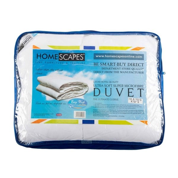 HOMESCAPES Super Microfibre 10.5 Tog Children's Duvet