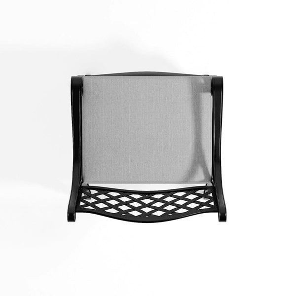 Set of 2 Garden Chairs Cast Aluminum Seating with Cushion Patio Side Chairs Living and Home