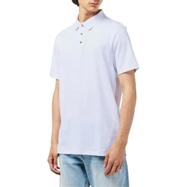 Calvin Klein Mens Pima Cotton Collared Short-Sleeved Polo Shirt - Bright White - 