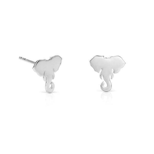 namana 925 Sterling Silver Small Elephant Head Shaped Studs For Women