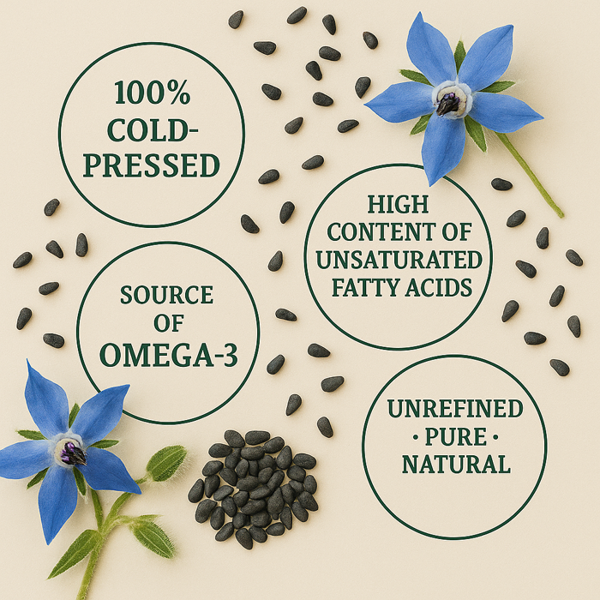 Ol'Vita Borage Seed Oil | Cold Pressed | Unrefined