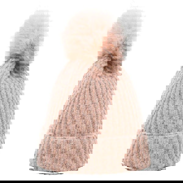 Soft Touch Rib Pom Pom Beanie | Luxurious Faux Fur Pom Pom