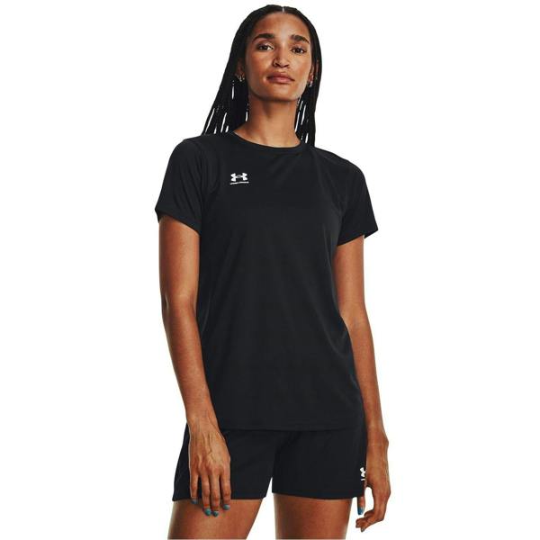Under Armour Womens/Ladies Challenger Training T-Shirt - Black/White - 