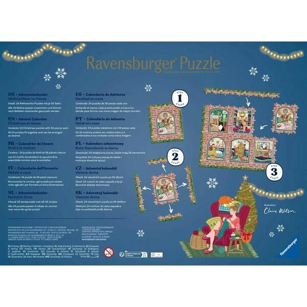 Christmas Ravensburger, Christmas at Home Jigsaw Advent, Jigsaws & Puzzles, Month To View, Family, Gift