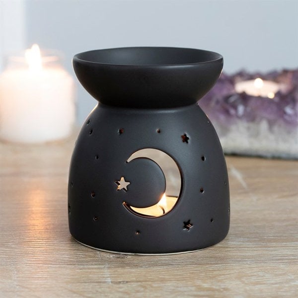 Serano Black Mystical Moon Cut Out Oil Burner