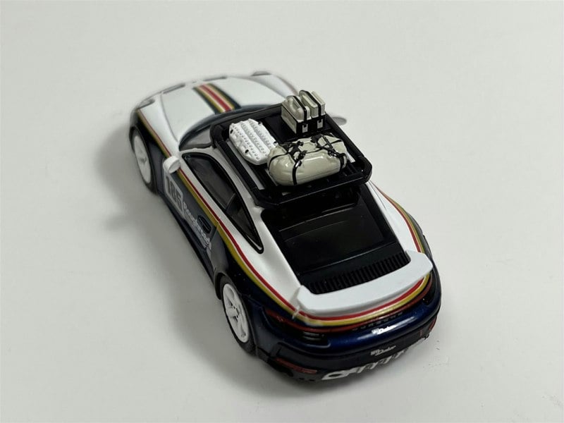 Mini GT Porsche 911 Dakar Rallye Design Package White Gentian Blue Metallic LHD 1:64 Mini GT MGT00805L