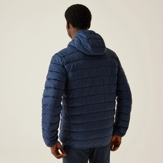 Regatta Mens Marizion Baffled Hooded Padded Jacket - Navy/Olympic Blue