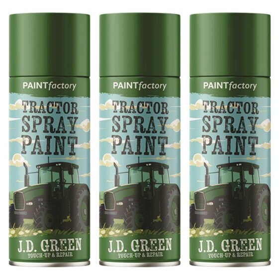 Paint Factory 3X - Tractor Spray Paint John Deere Green 400ml