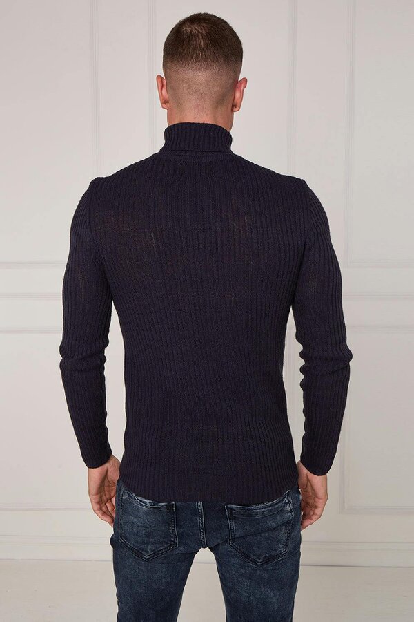Men’s Ribbed Turtleneck Jumper