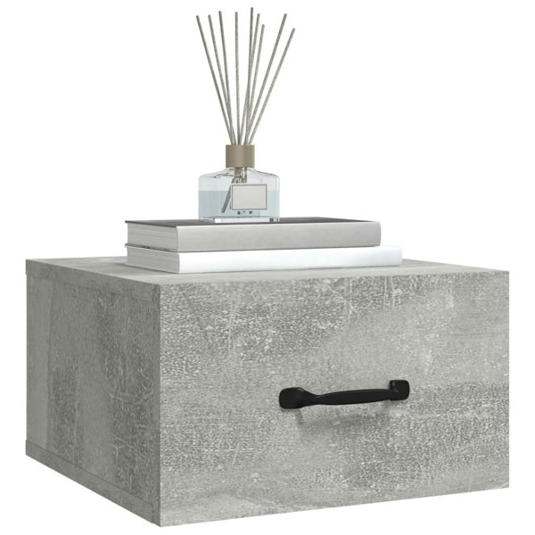 Berkfield Wall-mounted Bedside Cabinets 2 pcs Concrete Grey 35x35x20 cm