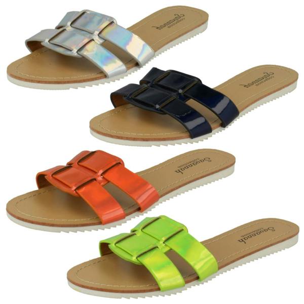 Savannah Ladies Savannah Flat Two Strap Mule