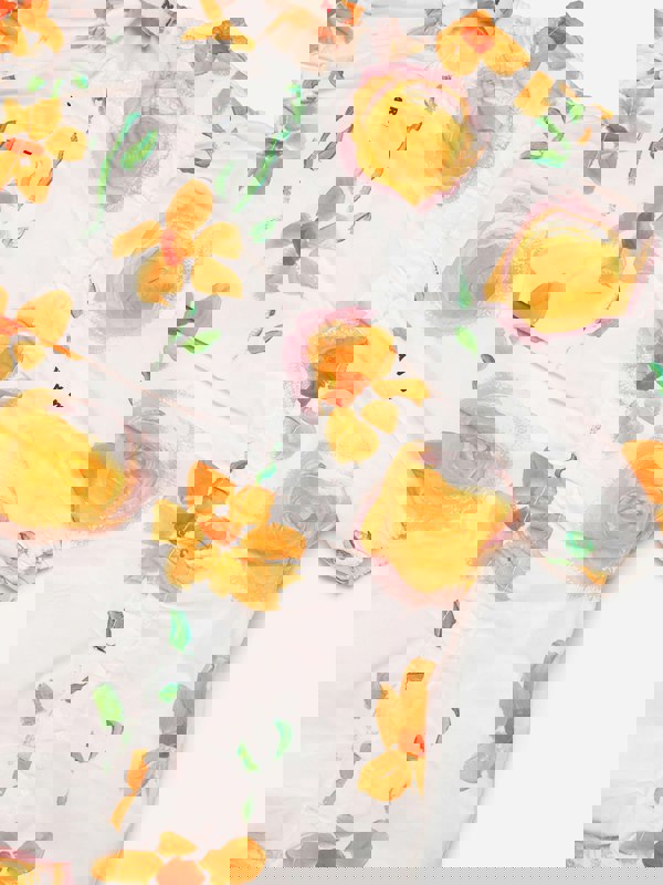 MARNI KIDS MARNI Girls Flower Print Poplin Dress in White