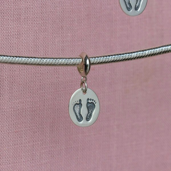 Sterling Silver Footprints Charm - MYLEE London