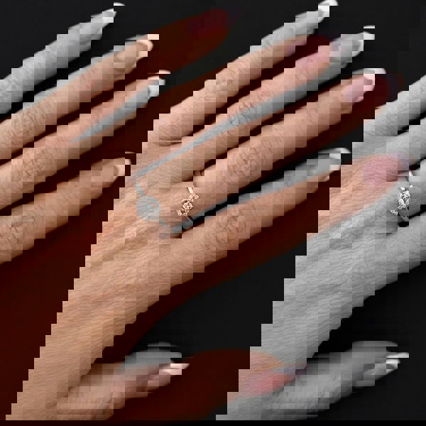 1888 Collection Platinum Brilliant Cut 0.15ct Diamond Floating Halo Ring DSR21