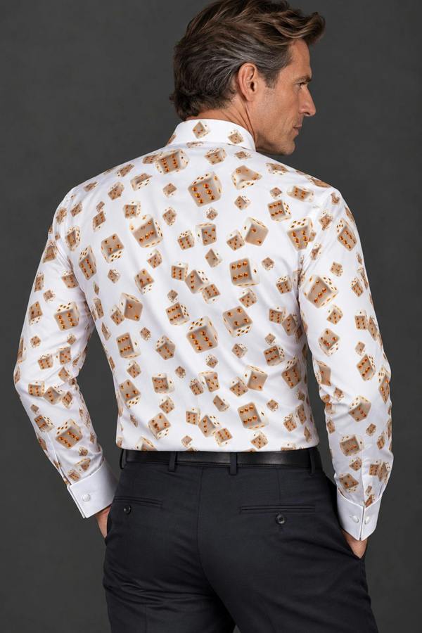 Claudio Lugli High Stakes Dice Tuxedo Shirt