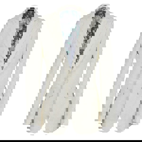 David WeJ DW Signature Peak Lapel Blazer - Ivory