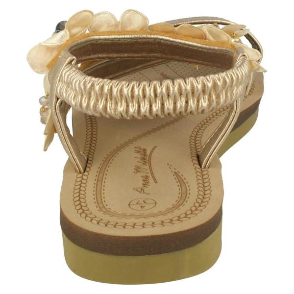 Anne Michelle Ladies Anne Michelle Flower Trim Sandals
