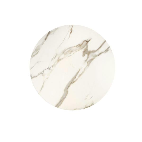 Angel Cerdá Porcelain marble and walnut round corner table 2159
