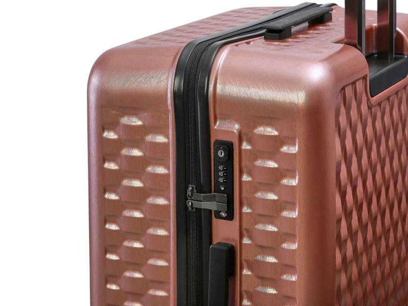 Rock Luggage Hard Shell Suitcase 8 Wheel Luggage Trolley Case Holiday Travel Bag