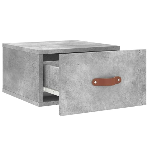 Berkfield Wall-mounted Bedside Cabinet Concrete Grey 35x35x20 cm
