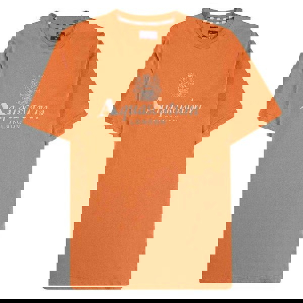 Aquascutum Mens Active Big Logo T-Shirt - Orange