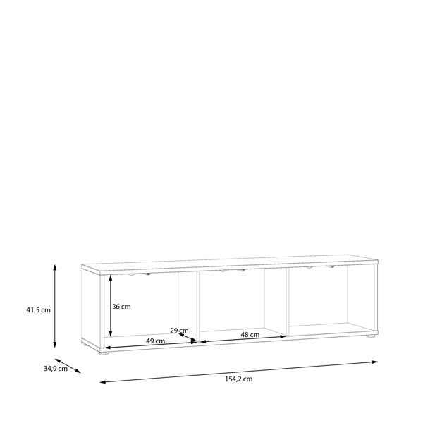 Furniture To Go Alice Springs Wide TV Cabinet with 3 Doors Push-to-Open in Sand