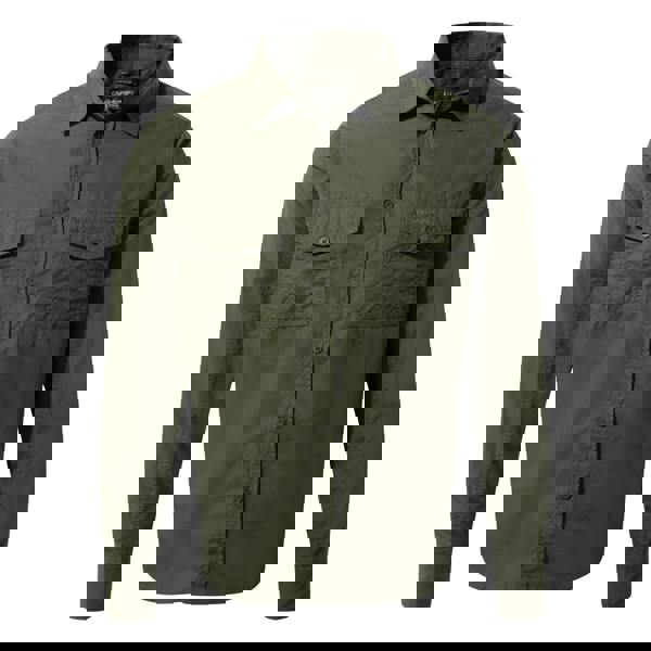 Craghoppers Mens Expert Kiwi Long-Sleeved Shirt - Cedar Green