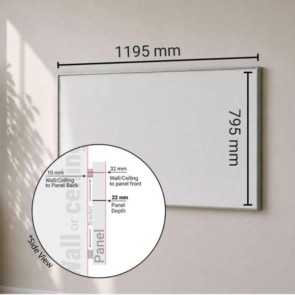 Mirrorstone Heating 900W Nexus Wi-Fi Infrared Heating Panel