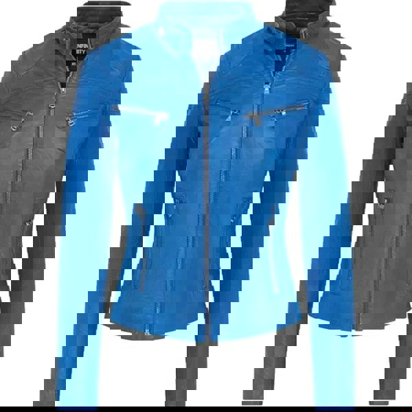 Leather Company Women's Real Leather Classic Racer Style Biker Jacket