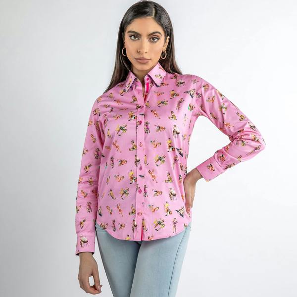 FEMME FATALE  PIN UP GIRLS  WOMENS  PRINT SHIRT - Premium Men's Patterned Shirt by Claudio Lugli | Bold Design, Tailored Fit, Best Printed Shirts