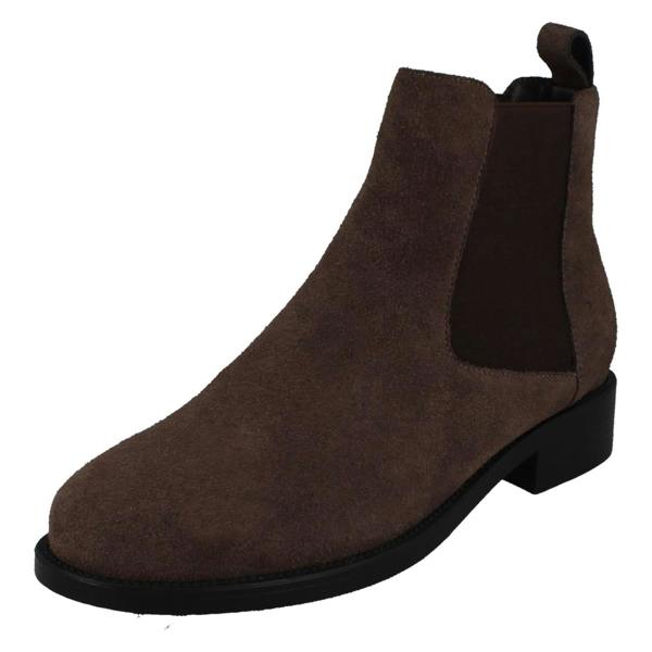 Leather Collection Ladies Leather Collection Suede Leather Ankle Boots F50979
